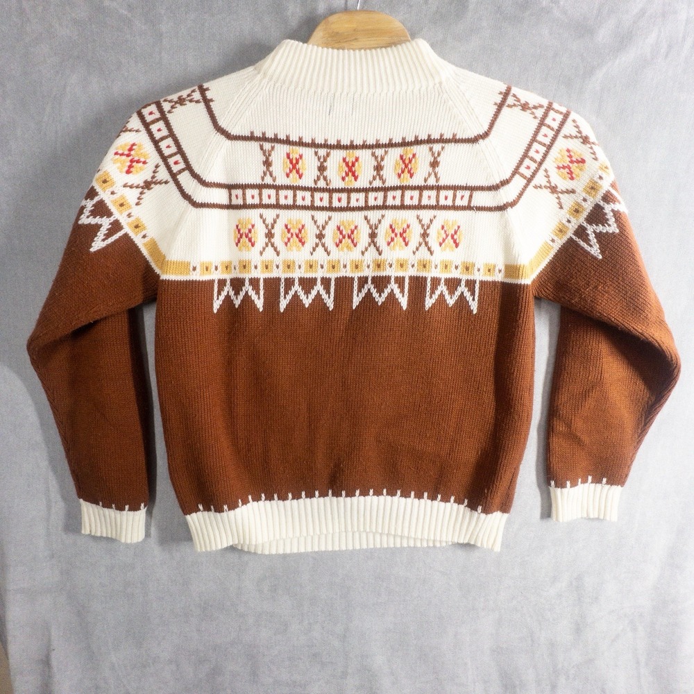 Vtg JC Penny 100% Acrylic Fair Isle Knit Sweater Womens XL - Picture 2 of 9